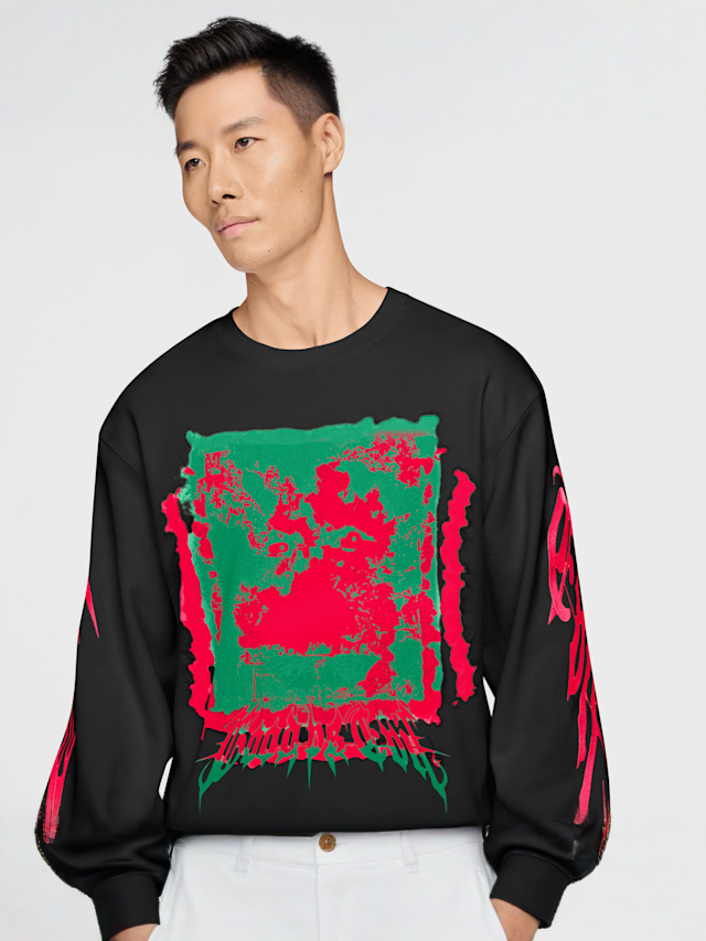 Nike  , Graphic Fleece Crew-Neck Sweatshirt, multi-colour, Image 3 of 3