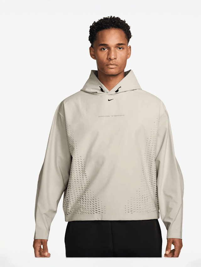 Nike, Tech Dri-FIT Shori Perforated Hooded Pullover, beige, Image 1 of 4