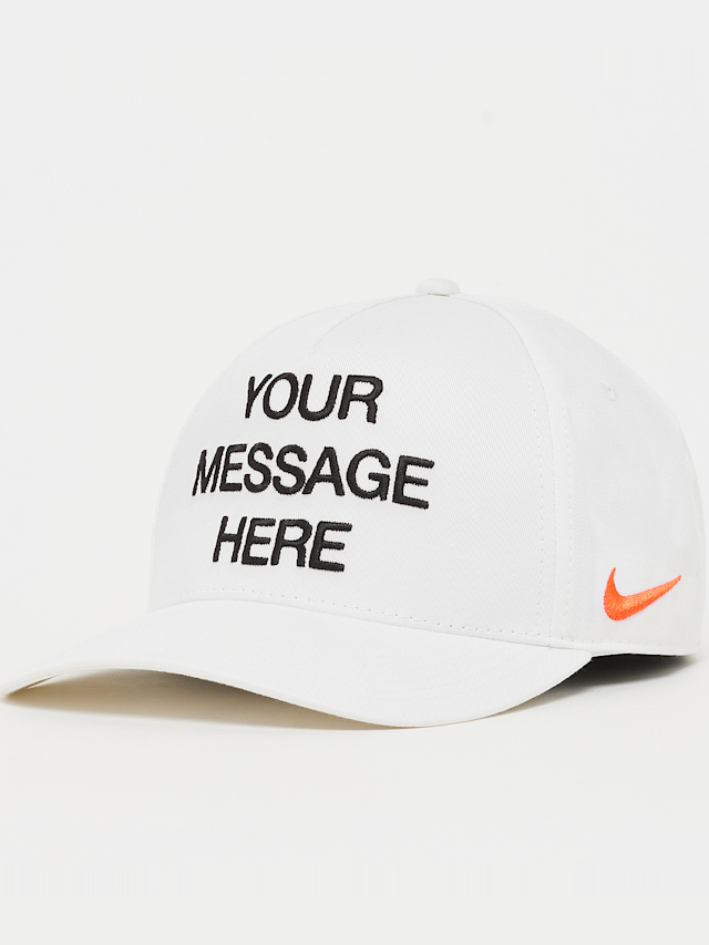 Nike  , Rise "Your Message Here" Structured A-Frame Cap, white, Image 1 of 4