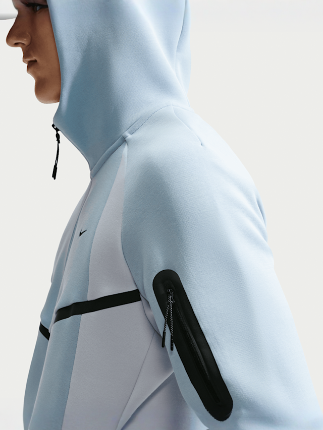 Nike  , Tech Color-Block Full-Zip Fleece Windrunner Jacket, blue, Image 3 of 5