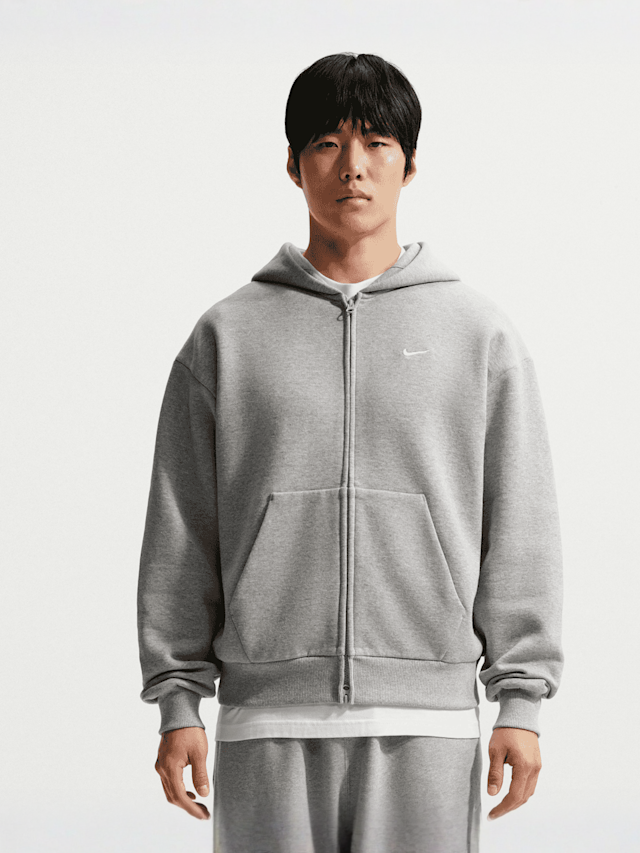 Nike  , Solo Swoosh Full-Zip Hoodie, grey, Image 1 of 4