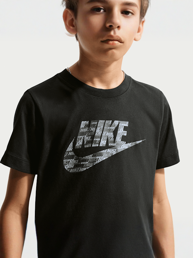 Nike  , Sportswear Club Tee All-Over-Print Fill, black, Image 3 of 5