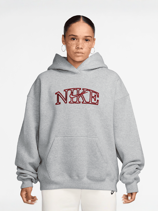 Nike  , Studio Fleece Oversized Logo Hoodie, grey, Image 1 of 3