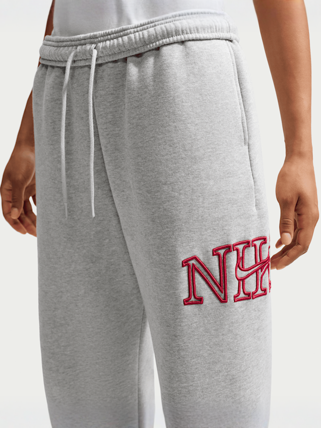 Nike  , Studio Fleece Medium Weight "Graphic Pack" Oversized Cuffed Logo Pants, grey, Image 3 of 4