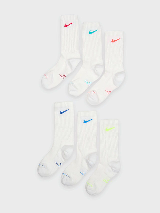 Nike  , 6 PACK - Everyday Elevated Crew, white, Image 1 of 2