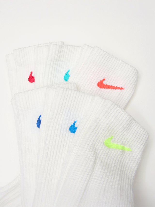 Nike  , 6 PACK - Everyday Elevated Crew, white, Image 2 of 2