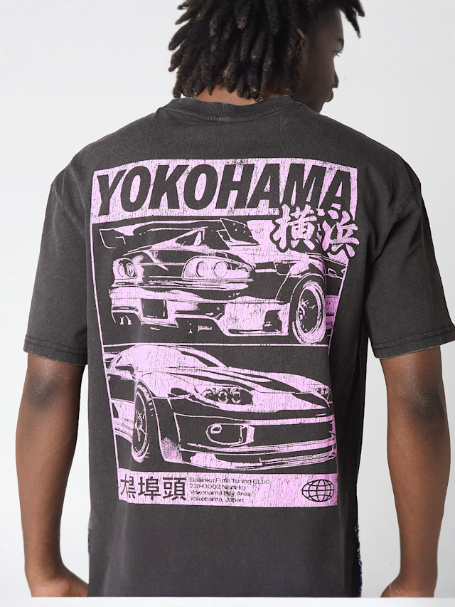 Mister Tee, Yokohama Vintage Oversize Tee, black, Image 4 of 5