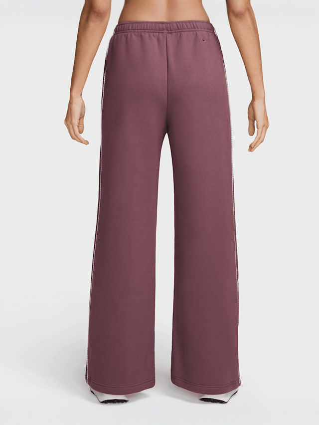 Nike  , Studio Fleece Mid-Rise Wide-Leg Scallop Pants, light pink, Image 2 of 3