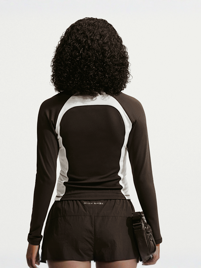 Nike  , Shox Full-Zip Long Sleeve Top, brown, Image 2 of 6