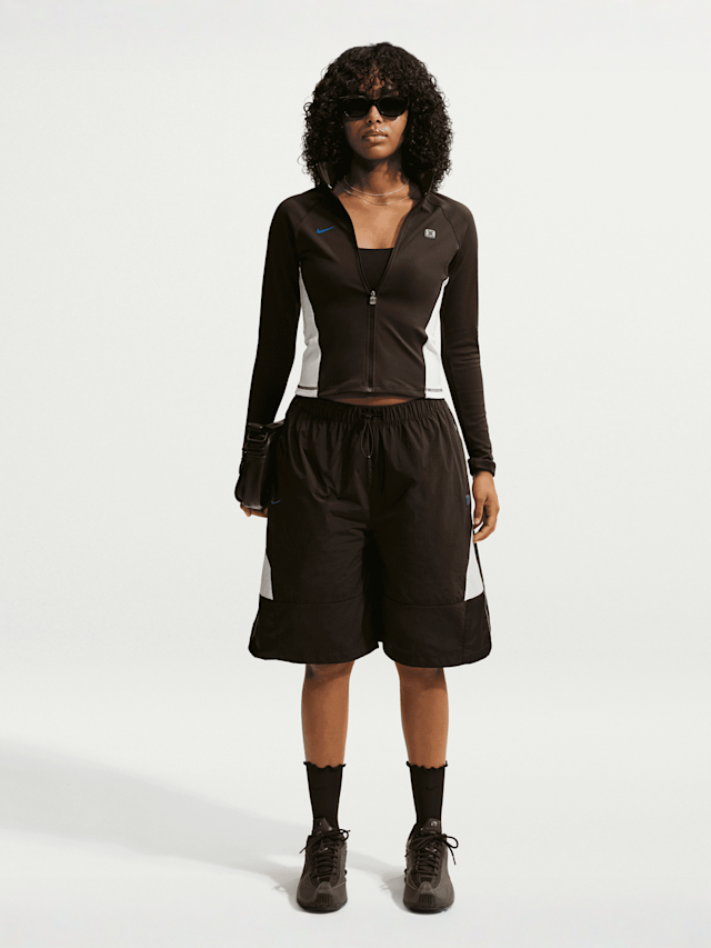 Nike  , Shox Full-Zip Long Sleeve Top, brown, Image 6 of 6