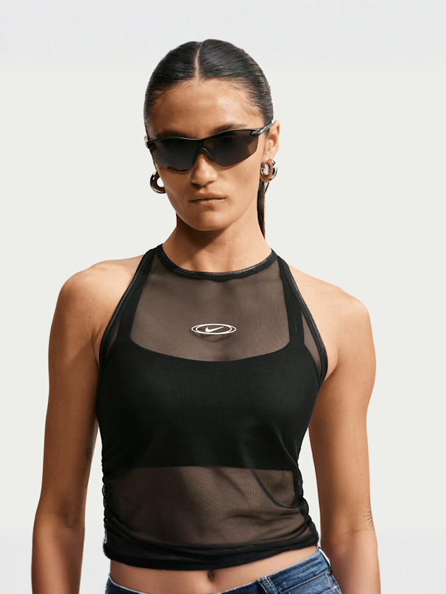 Nike  , Sportswear Tight Sheer Tank Top, black, Image 3 of 4