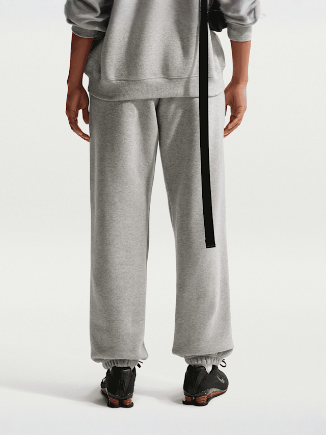 Nike  , Studio Fleece Medium Weight High-Rise Oversized Cuffed Pants, grey, Image 2 of 4