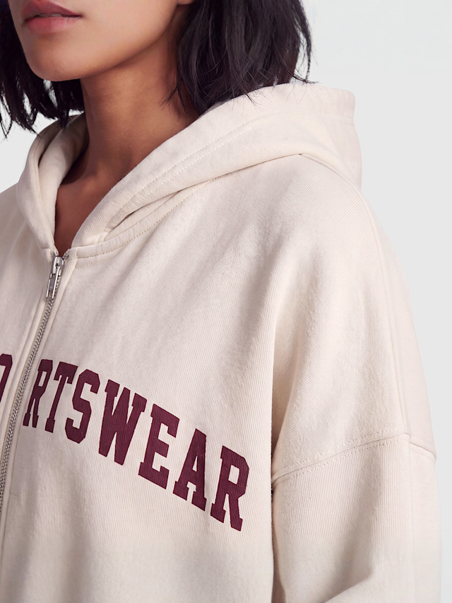 aim'n, Varsity Sweat Zip Hood, beige, Image 3 of 4