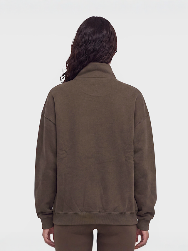 aim'n, Varsity Sweat Half Zip, brown, Image 2 of 3