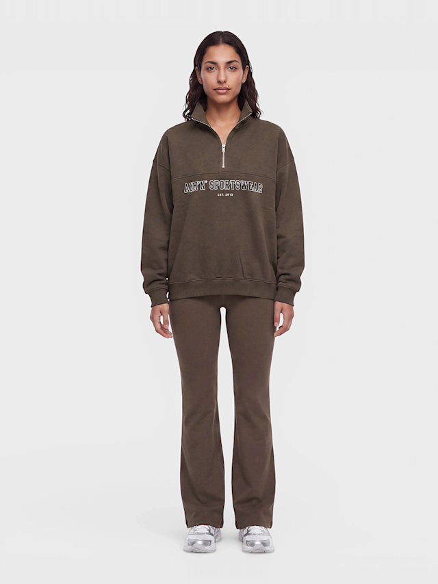 aim'n, Varsity Sweat Half Zip, brown, Image 3 of 3