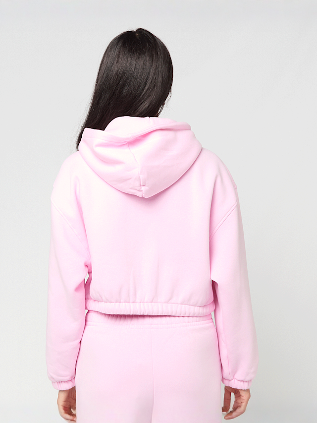 Urban Classics, Ladies Fluffy Cropped Zip Hoodie, light pink, Image 2 of 3