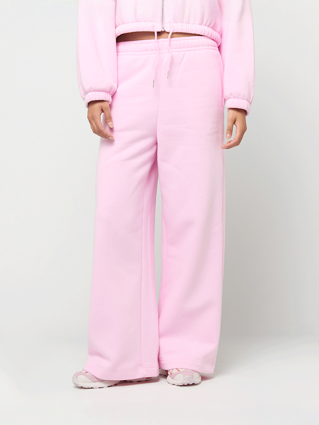 Urban Classics, Ladies Fluffy Wideleg Trackpants, light pink, Image 1 of 4