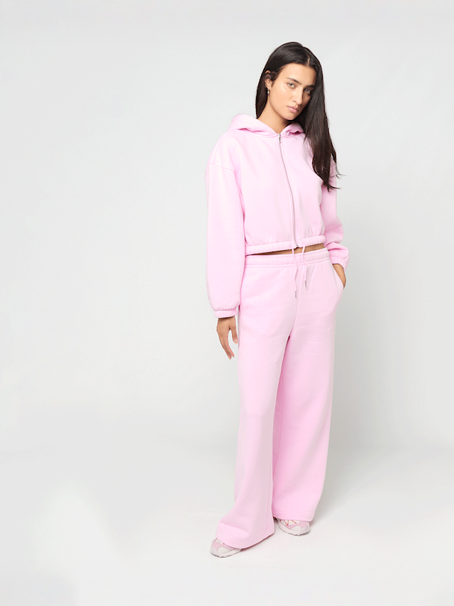 Urban Classics, Ladies Fluffy Wideleg Trackpants, light pink, Image 4 of 4
