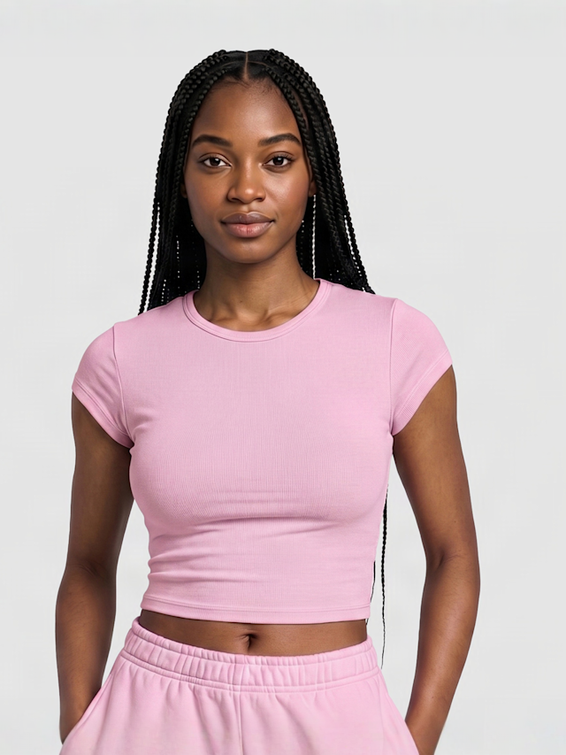 Urban Classics, Ladies Super Slim Short Sleeve Tee, light pink, Image 1 of 3
