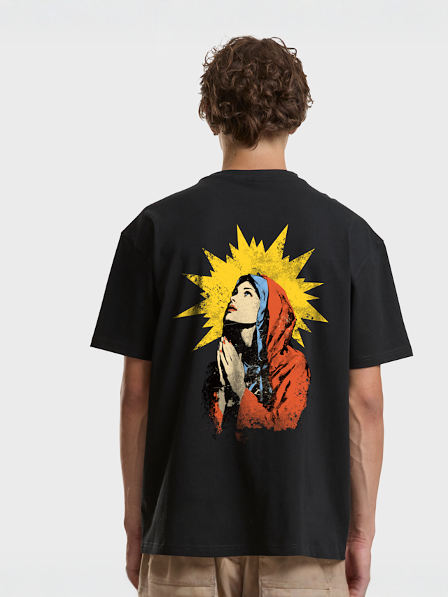 Mister Tee, Vintage Mary Oversize Tee, black, Image 1 of 4