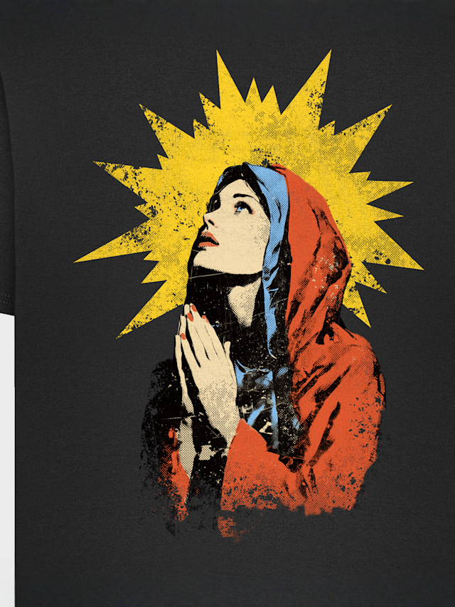 Mister Tee, Vintage Mary Oversize Tee, black, Image 4 of 4