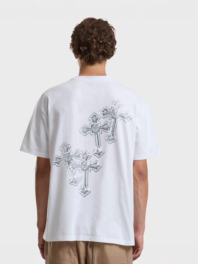 Mister Tee, Six Crosses Oversize Tee, white, Image 2 of 4