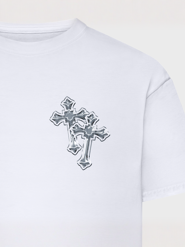 Mister Tee, Six Crosses Oversize Tee, white, Image 3 of 4