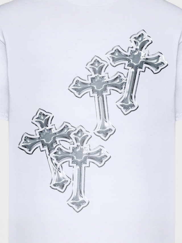 Mister Tee, Six Crosses Oversize Tee, white, Image 4 of 4