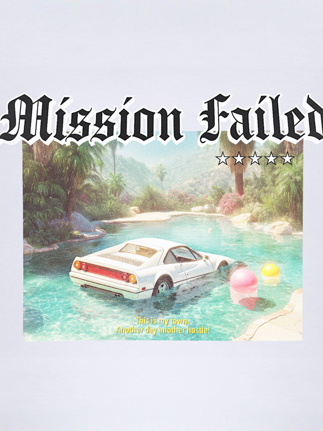 Mister Tee, Mission Failed Oversize Tee, white, Image 4 of 4