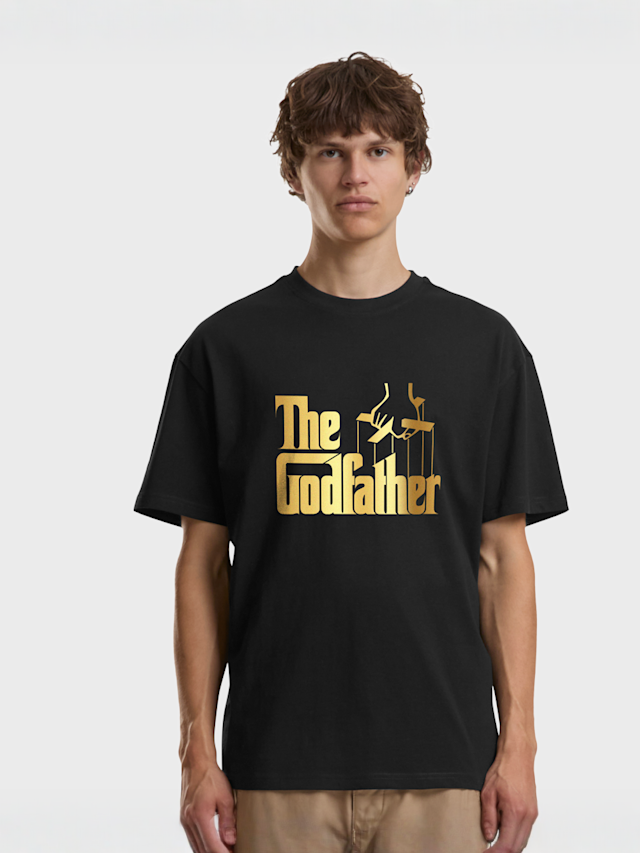 Mister Tee, Gold Godfather Tee, black, Image 1 of 3