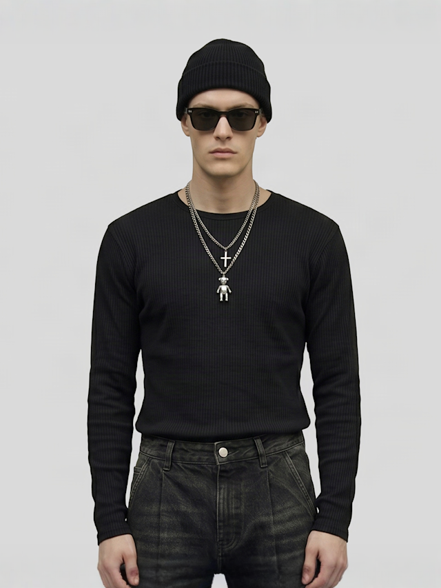 Urban Classics, Loose Longsleeve Shirt, black, Image 1 of 3