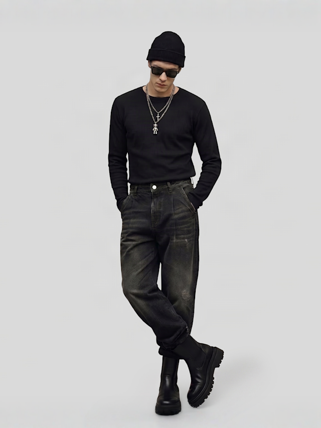 Urban Classics, Loose Longsleeve Shirt, black, Image 3 of 3