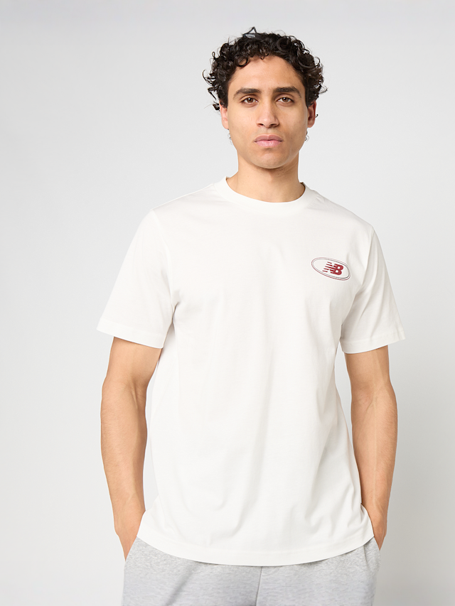 New Balance, Oval T-Shirt, white, Image 1 of 4
