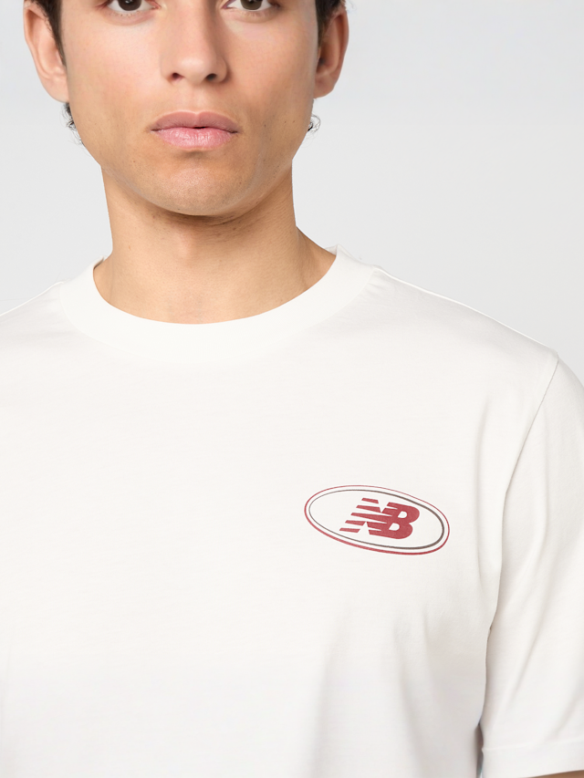 New Balance, Oval T-Shirt, white, Image 3 of 4