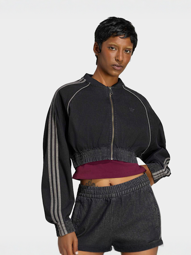 adidas Originals, Superstar Denim Tracktop, black, Image 1 of 5