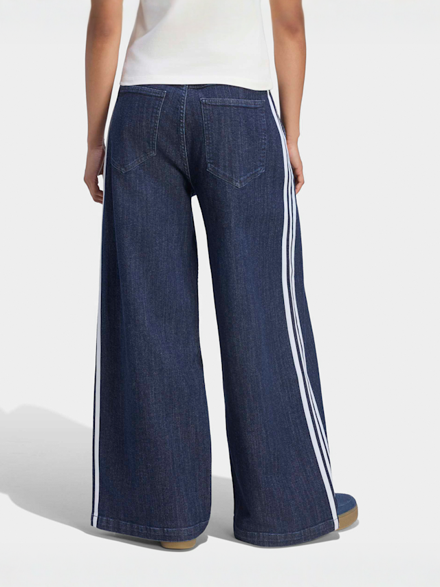 adidas Originals, Denim Pleats Wide Leg Pants, blue, Image 2 of 5