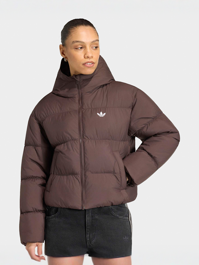 adidas Originals, Hooded Padded Jacket, brown, Image 1 of 5