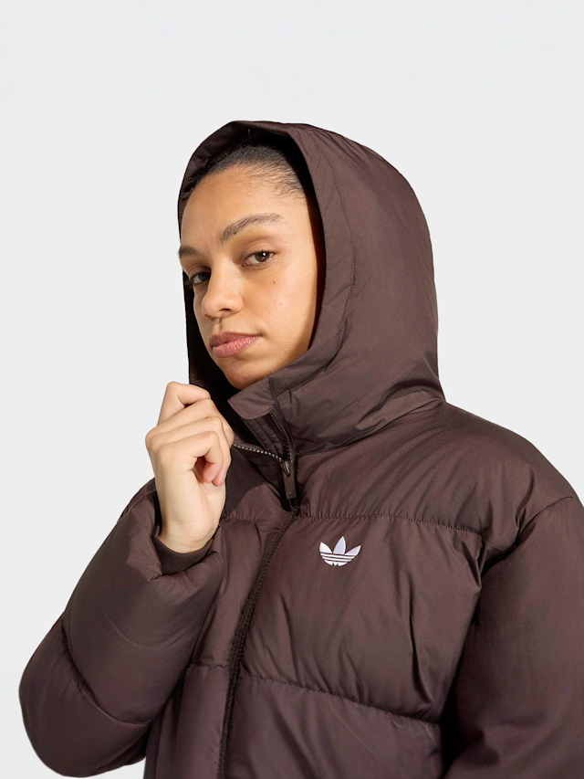 adidas Originals, Hooded Padded Jacket, brown, Image 3 of 5