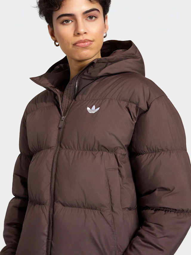 adidas Originals, Hooded Padded Jacket, brown, Image 4 of 5
