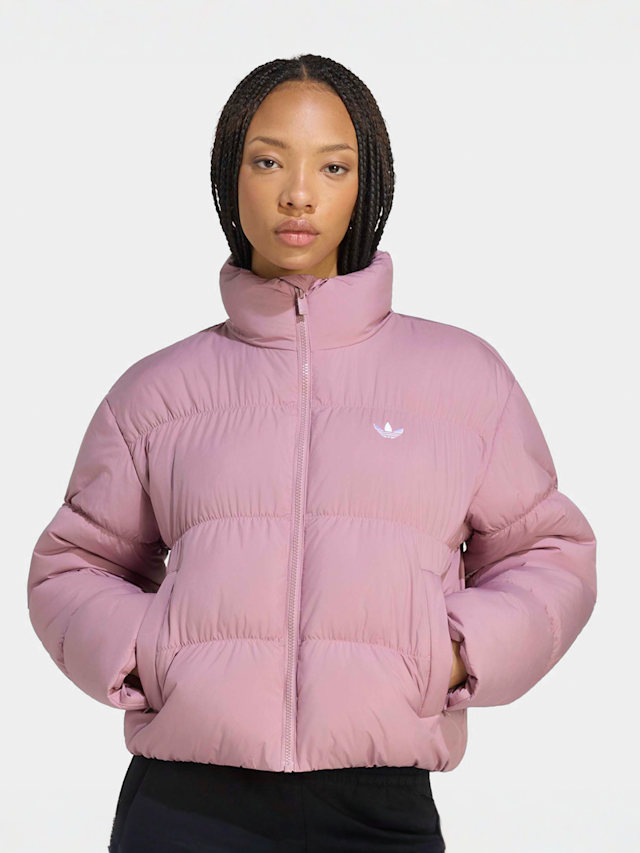 adidas Originals, Short Padded Jacket, Pink, Image 1 of 5