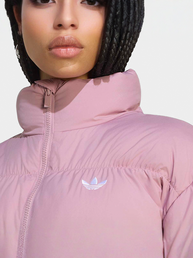 adidas Originals, Short Padded Jacket, Pink, Image 3 of 5