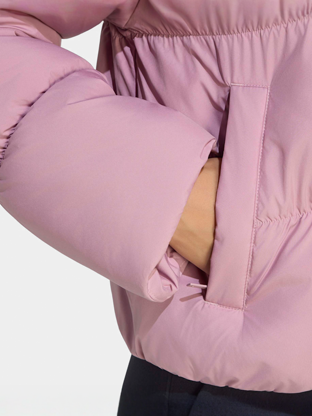 adidas Originals, Short Padded Jacket, Pink, Image 4 of 5