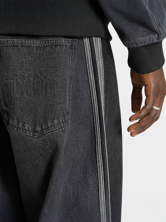 adidas Originals, Superstar Denim Jeans Mid-Rise Straight Leg, black, Image 4 of 5