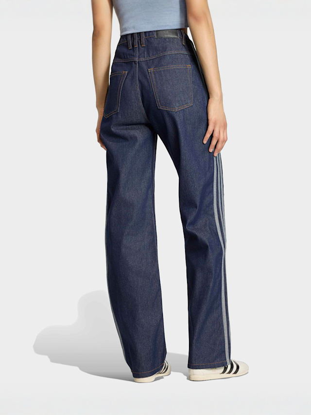 adidas Originals, Firebird Mid Rise Straight Denim Pants, blue, Image 2 of 5