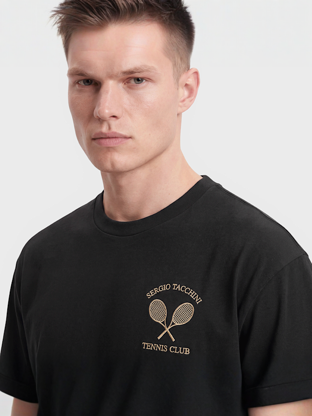 Sergio Tacchini, Britpop T-Shirt, black, Image 3 of 4