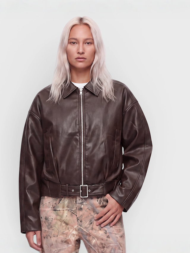 Decibel, Cropped Jacket with Belt, brown, Image 1 of 4
