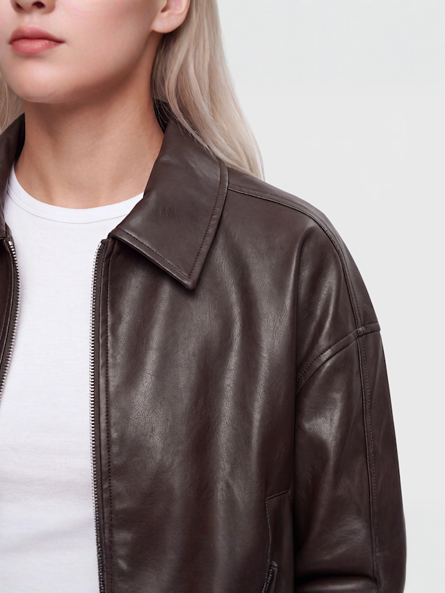 Decibel, Cropped Jacket with Belt, brown, Image 3 of 4