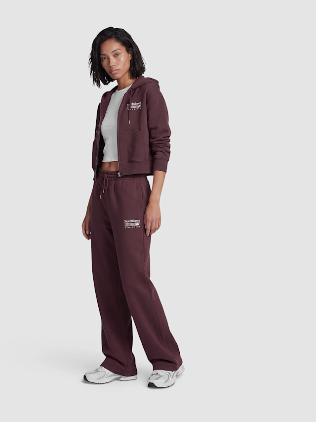 New Balance, Trackside Fleece Pant, Red, Image 4 of 4