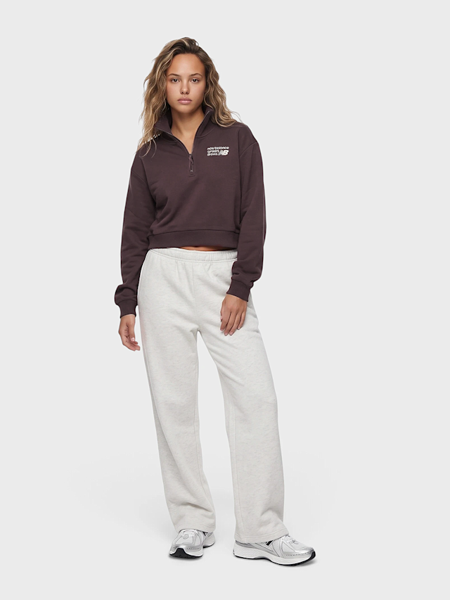 New Balance, Athletics Premium Logo Oversized Half Zip, purple, Image 4 of 4