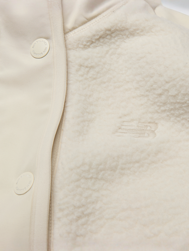 New Balance, High Pile Fleece Jacket, beige, Image 4 of 5